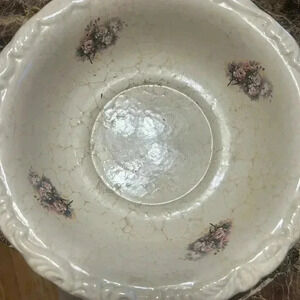 Vintage California pottery, Athena pitcher and bowl 915 Rambling Roses